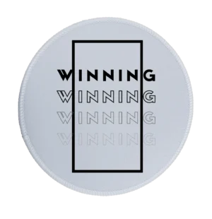 Winning Premium Round Mouse Pad With Stitched Edges