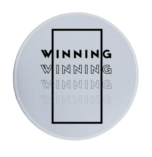 Winning Premium Round Mouse Pad With Stitched Edges