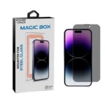 Magic Box & STEEL GLASS Privacy Screen Protector for iPhone 15 6.1 / Pro / Pro Max / 6.7