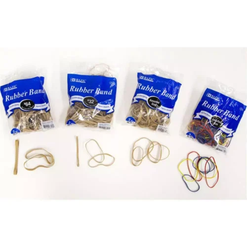 2 Oz./ 56.70 g Assorted Sizes and Colors Rubber Bands