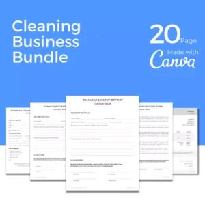 Downloadable Cleaning Business 20 Pages Bundle