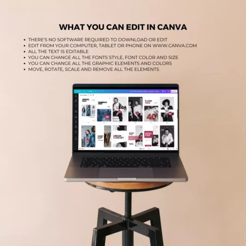 Downloadable Instagram Fashion Store 100 Pages Bundle (Instagram Story)