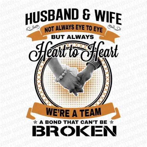 Husband & Wife - Heart To Heart - DTF Transfer
