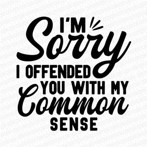 I'm Sorry I Offended You With My Common Sense - DTF Transfer