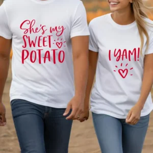 Valentines Day She's My Sweet Potato - DTF Transfer Set
