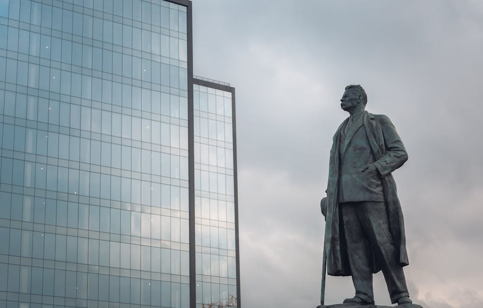 Maxim Gorky Monument by Office Buildings