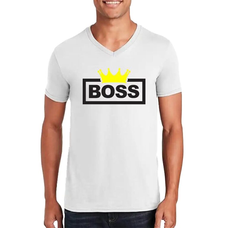 Boss Crown Men’s Unisex V-Neck T-shirt - The CEO Creative