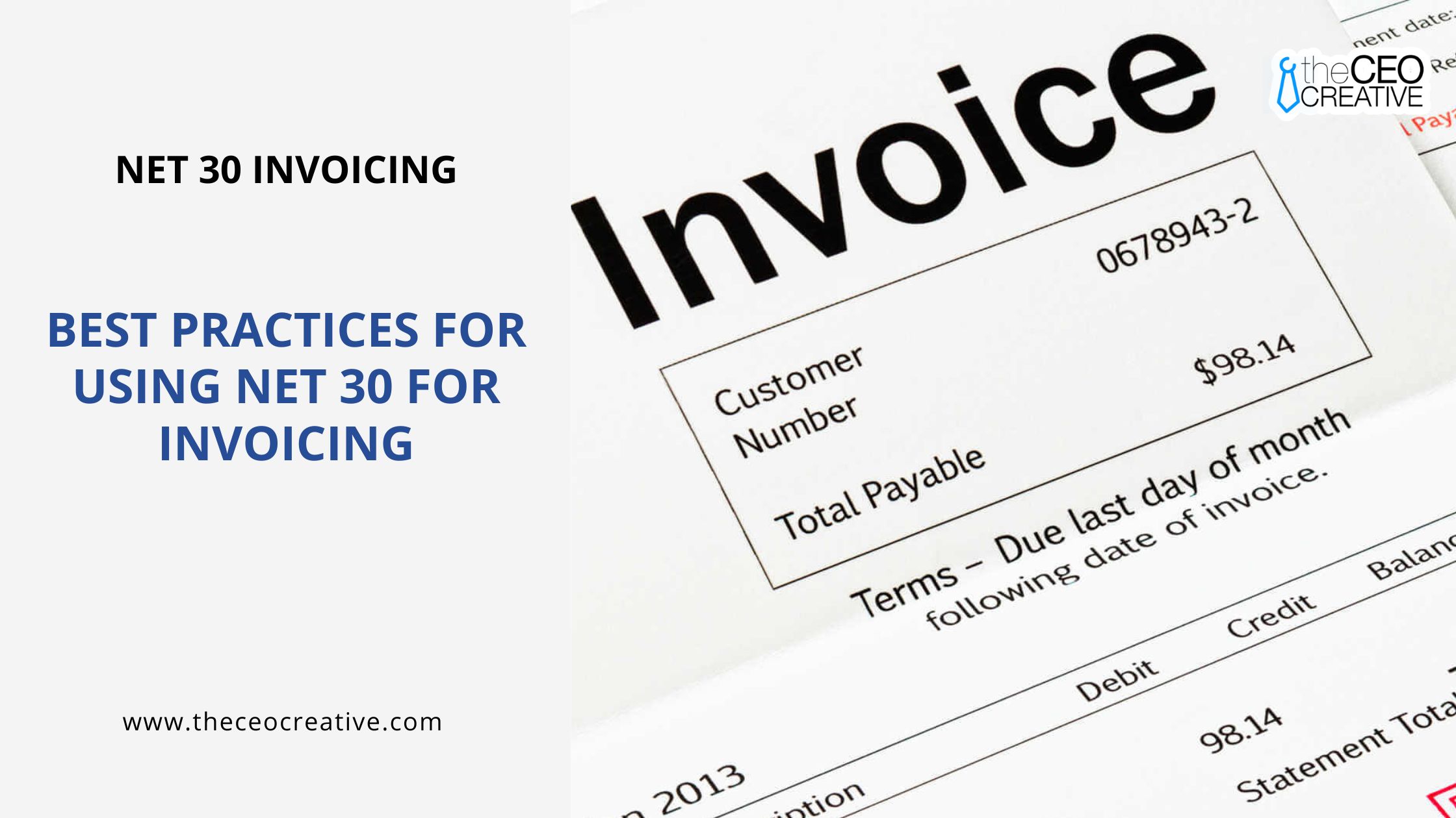 Net 30 for Invoicing