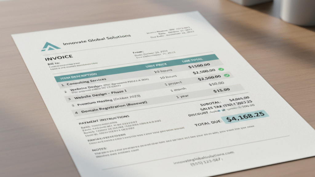Creating Accurate and Detailed Invoices