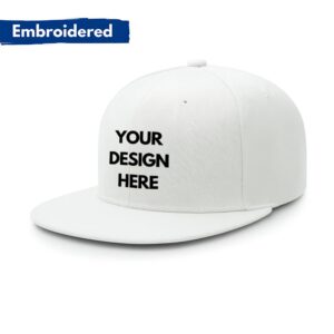 Embroidery Customizable Logo Flat Bill Hat