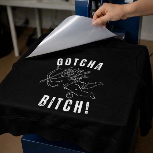 Gotcha B - DTF Transfer being printed black color t-shirt