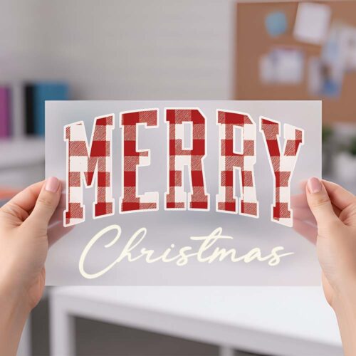Merry Christmas Buffalo Plaid - DTF Transfer dtf sheet