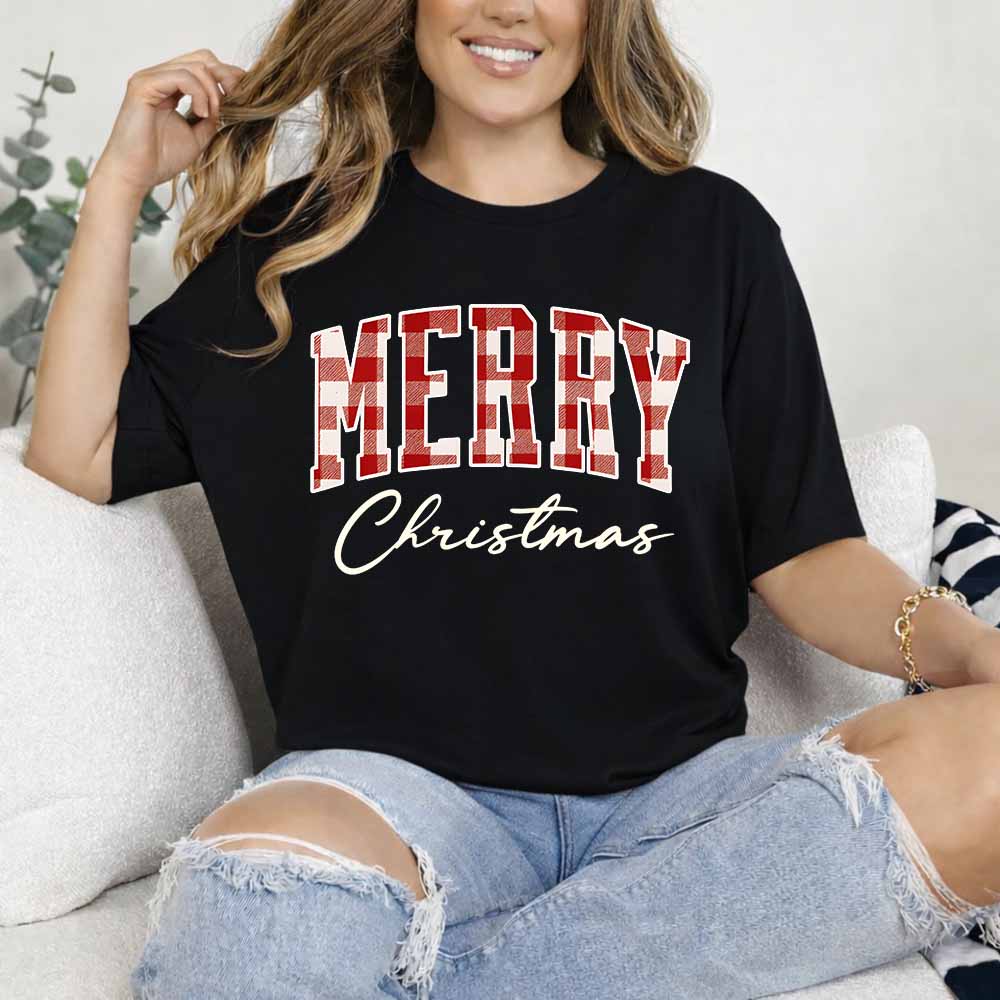 Merry Christmas Buffalo Plaid - DTF Transfermodel