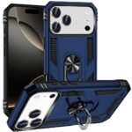Blue Color Ring Kickstand Case For iPhone 17 Pro