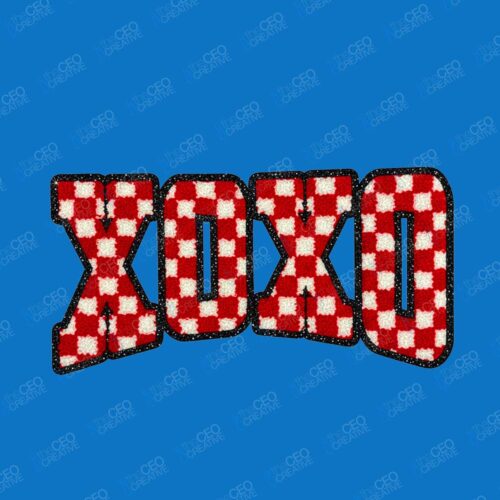 XOXO Checkered - DTF Transfer watermarked