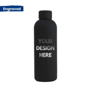 Customizable Engraved 17oz Stainless Rubberized Water Bottle