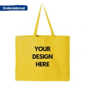 Customizable Q-Tees Embroidered 25L Jumbo Tote Bag