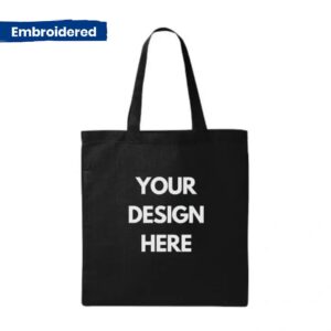Customizable Embroidered Q-Tees Tote Bag