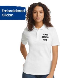 Customizable Embroidered Gildan Women's Softstyle® Pique Polo