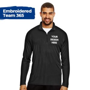 Customizable Embroidered Team 365 Men's Zone Performance Quarter-Zip Pullover