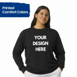 Customizable Comfort Color Unisex Garment-Dyed Heavyweight Long Sleeve Shirt