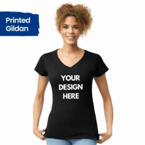 Customizable Gildan Heavy Cotton™ Women’s V-Neck T-Shirt