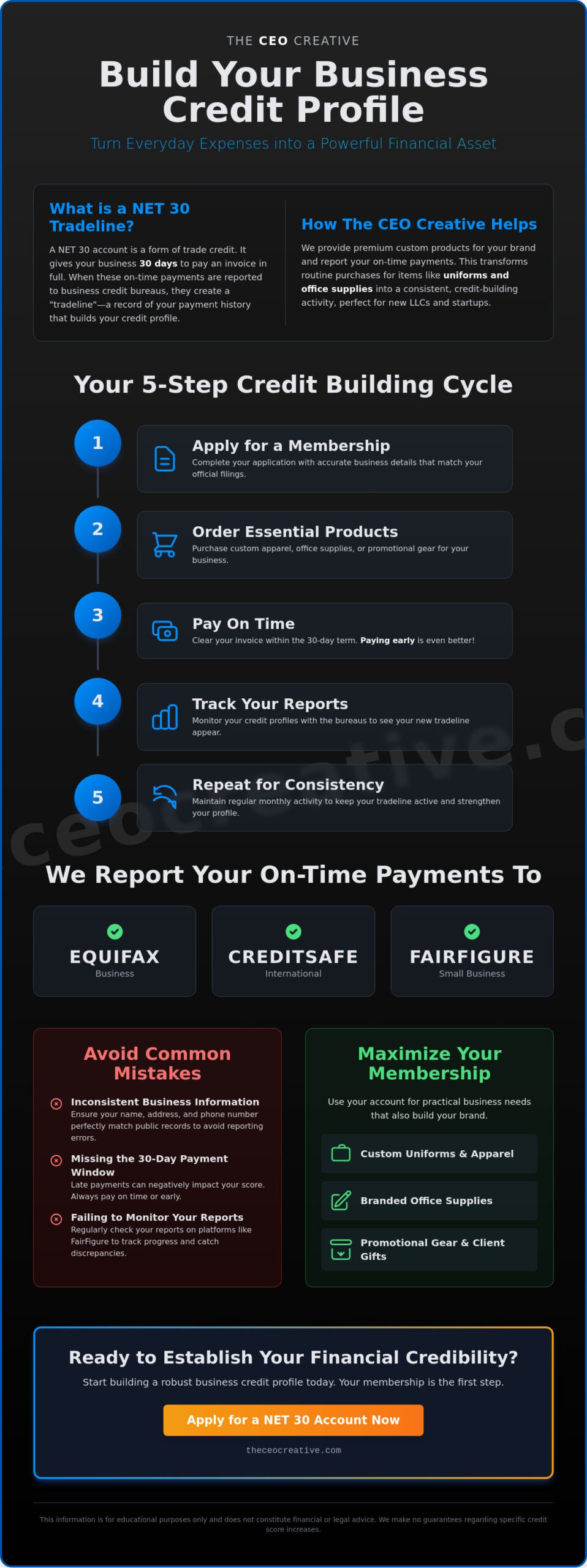 CEO Creative Membership: Build Business Credit and Brand Identity
