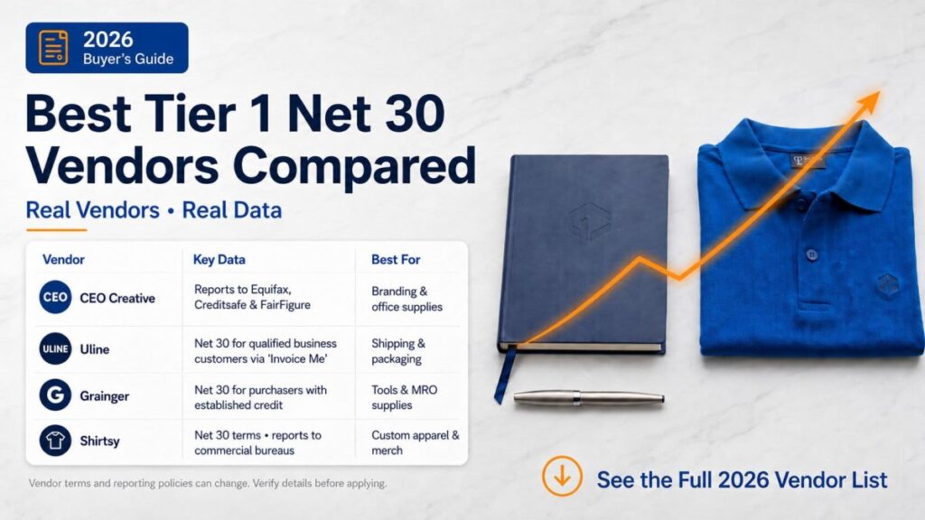 Tier 1 Net 30 Vendors: Top List to Build Business Credit in 2026