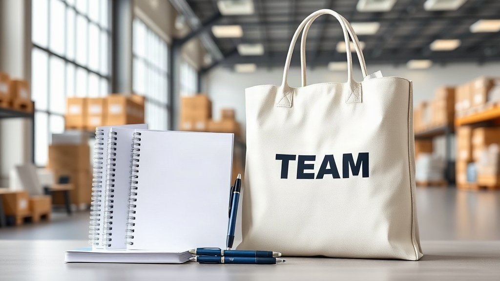 Branded team office supply bundle ordered in bulk for a small business
