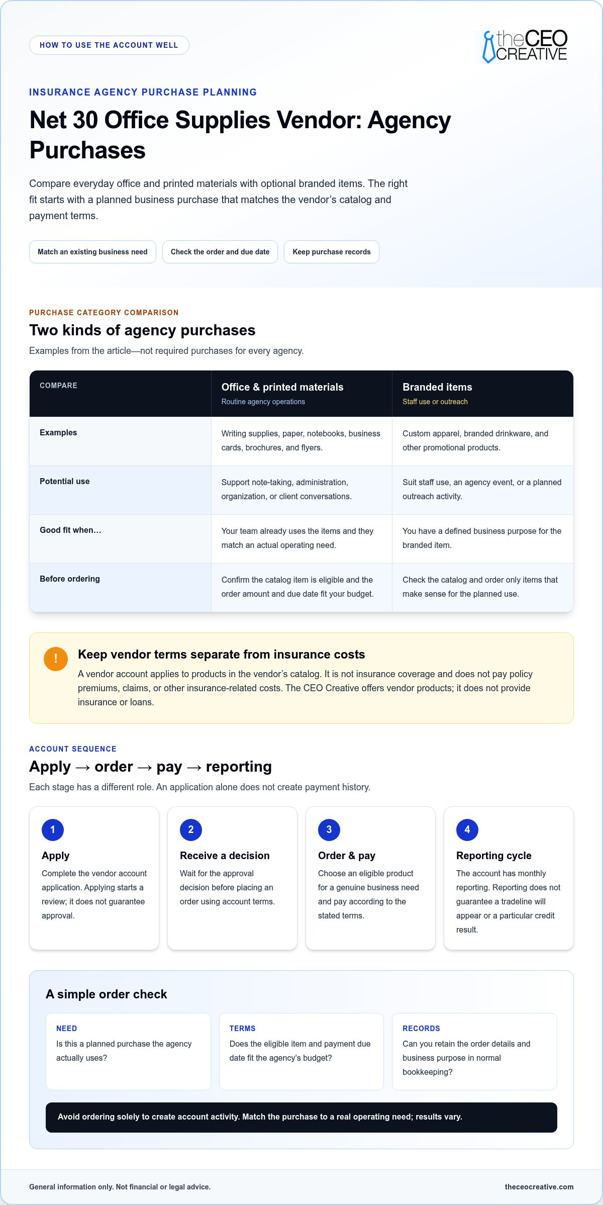Net 30 Accounts for Insurance Agencies: Build Credit Fast