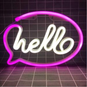 Neon "Hello" LED Wall Art Modern Decoration