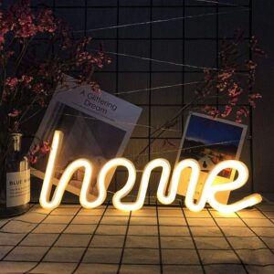 Neon "Home" LED Modern Wall Art Decoration
